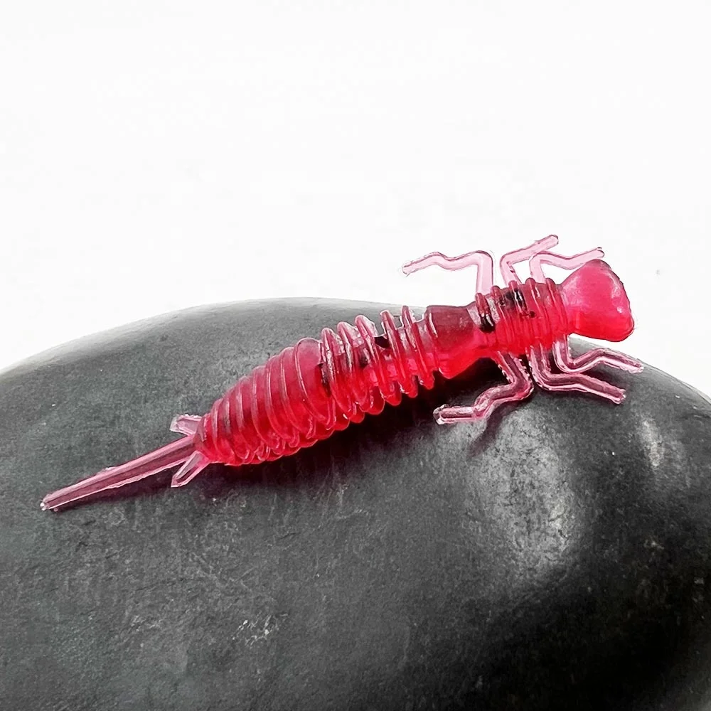 ALPHA soft bait single tail soft worm lure 50mm 40mmArtificial PVC soft fishing lures