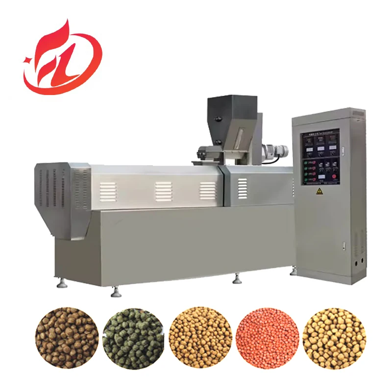 Automatic dry fish food extruder fish feed making machine floating sinking fish feed production processing line