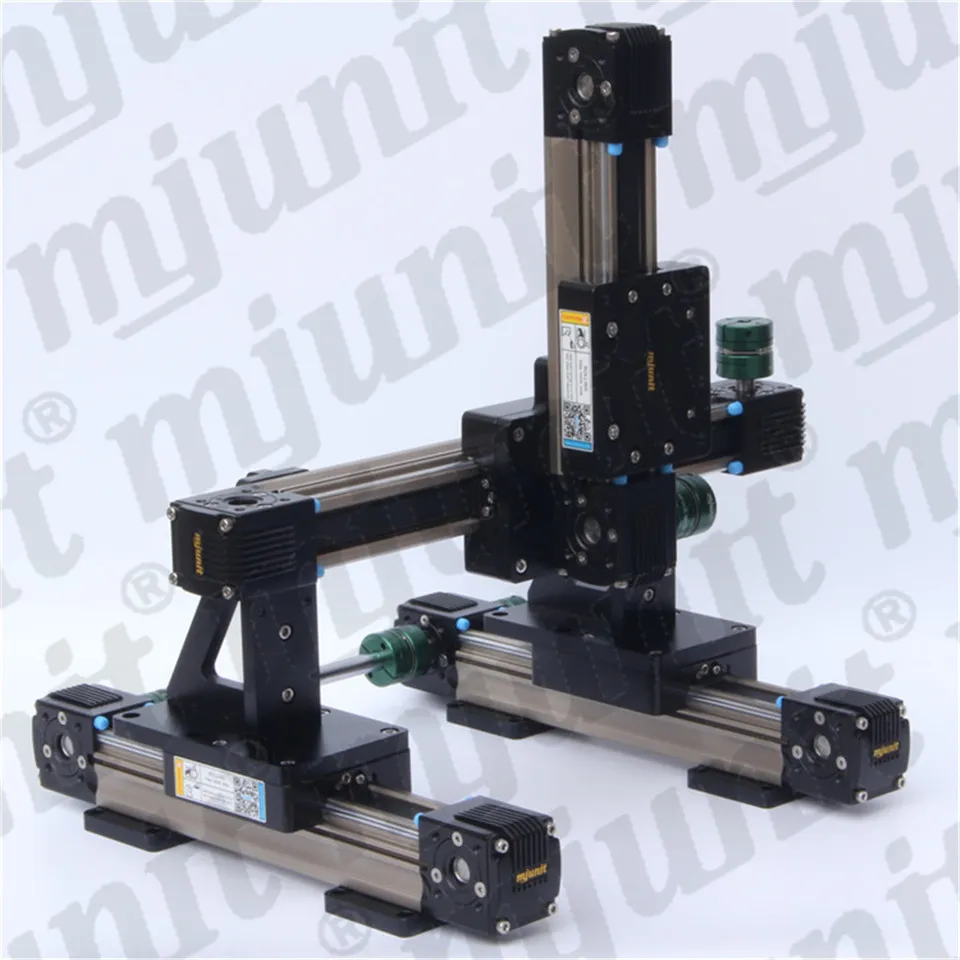 mjunit linear module step or servo motorized XYZ multi axis moving platform, synchronous belt moving slide for gluing