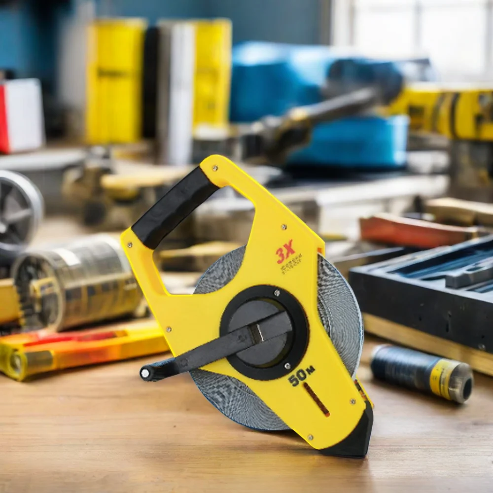 GJ19 3X Rewinding Open Rewind Steel Long Tape Measure Size 20-50m for Measuring