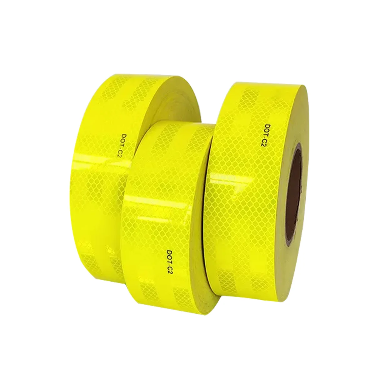 High Visibility Fluorescent Yellow White Red Cinta Reflectiva DOT C2 Warning Conspicuity Sticker Reflective Tape