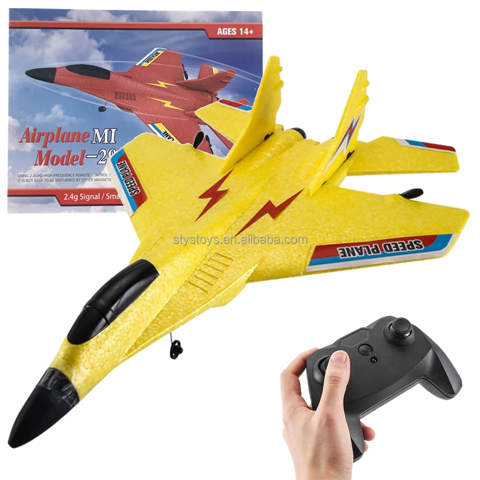 RC Airplane Foam Remote Control Stealth Bomber Airplane 44CM Length Foam Drone Glider for Children Ages 12+