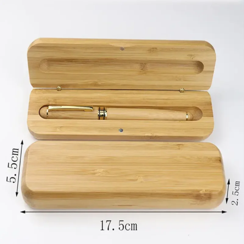 Eco-friendly Unique Gift Craft Office School Stationery Handicraft Handmade Bamboo Wooden Pencil Pen Cases