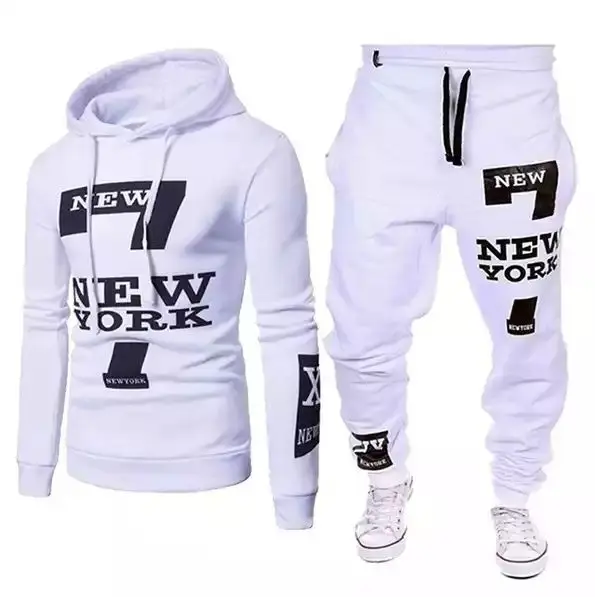 Amazon custom men sportswear tracksuit wholesale outdoor sport gym fitness two piece set cotton tracksuits