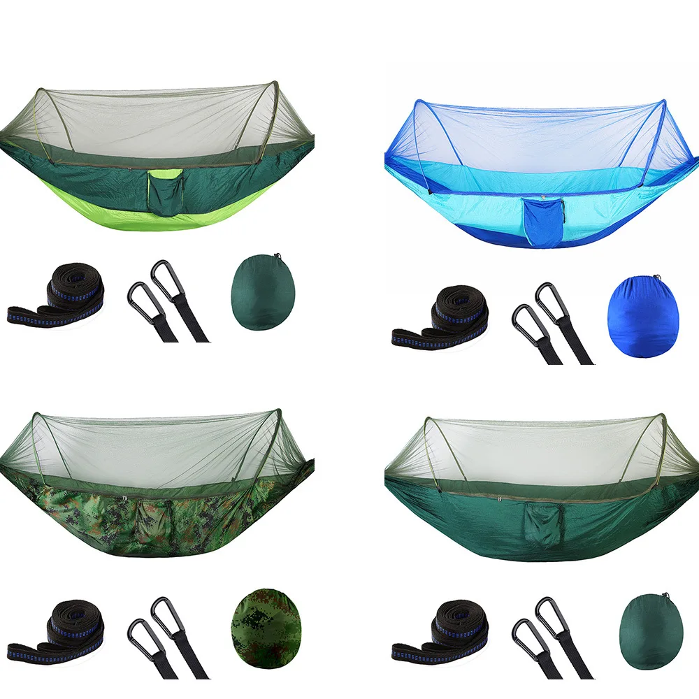Single & Double Hammock Lightweight Portable Parachute Nylon 1/2 Person Hammock for Camping