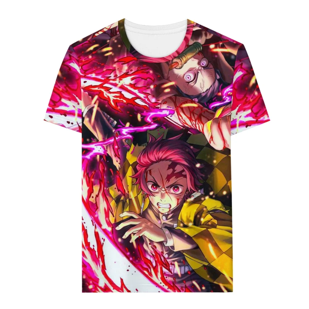 Demon slayer blade character costume boy clothing digital printed t shirts kids anime shirt o neck Graphic best summer clothing