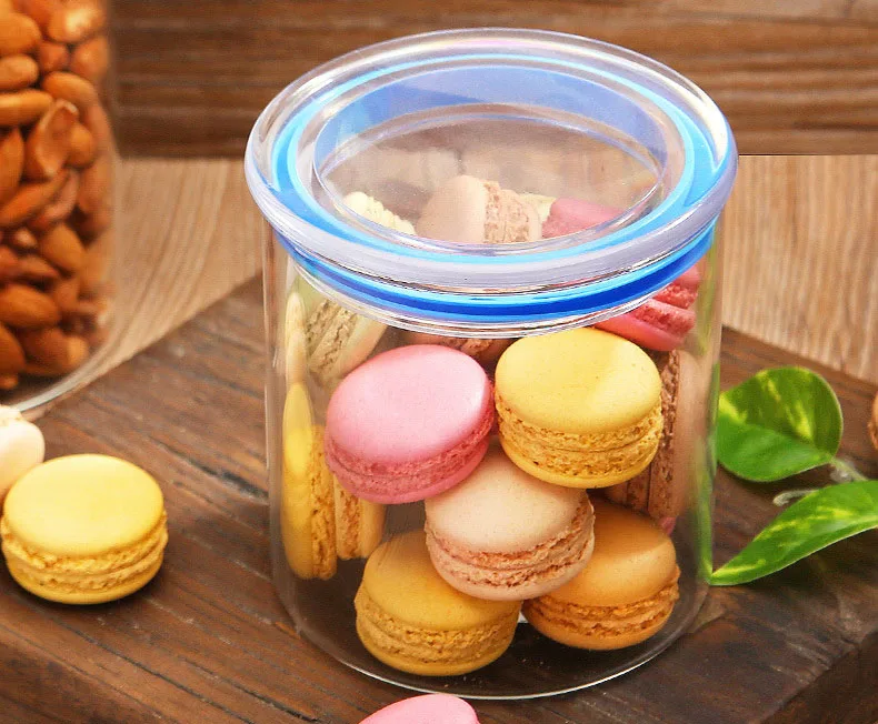 Free samples food grade glass material honey cookie candy food storage  jar