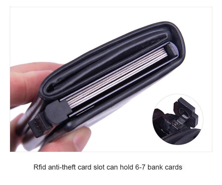 Zipper Coin Pocket Wallet And Card Holder Pu Leather Credit Card Wallet Pop Up Card Holder