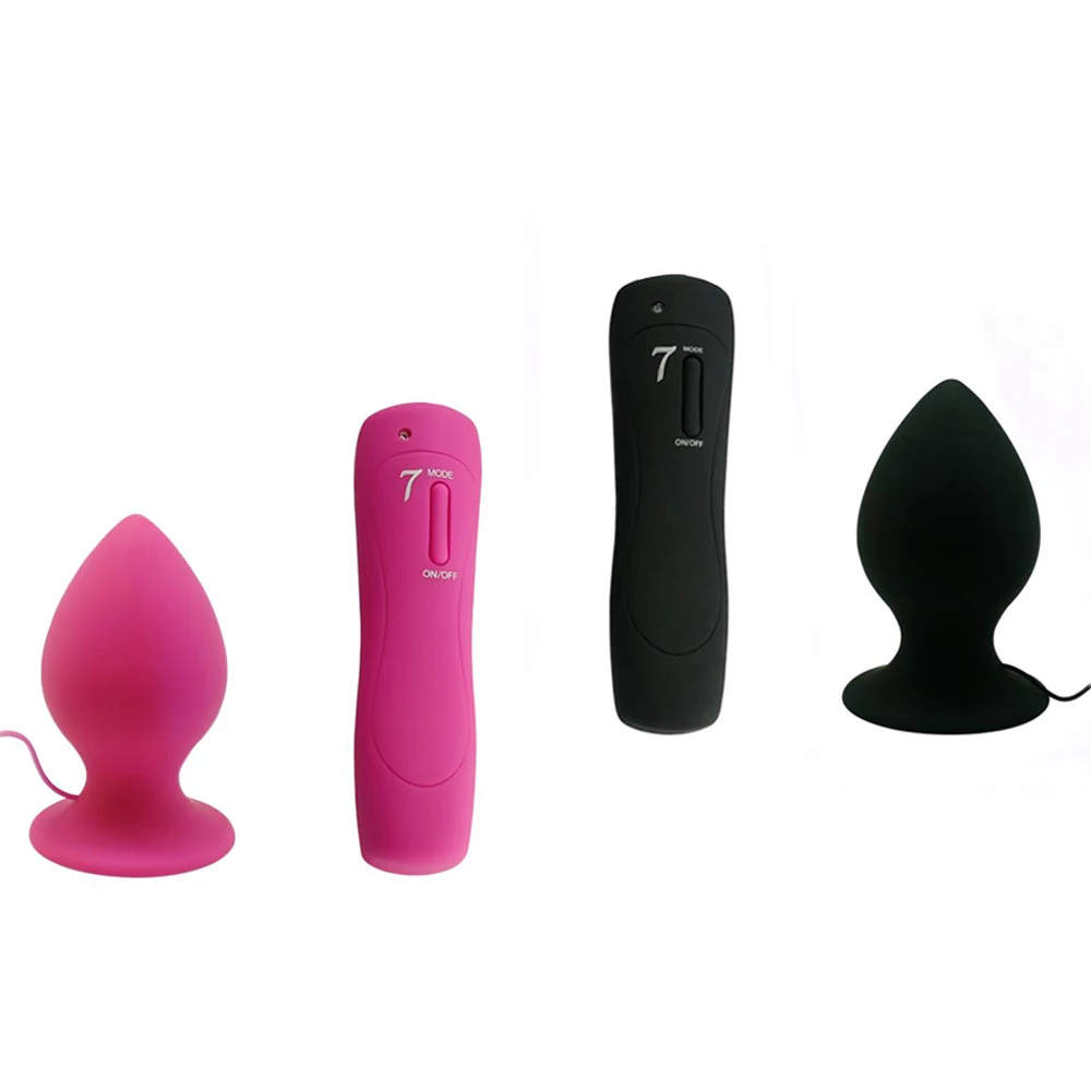 
Strong Sucker Waterproof Medical Silicone 7 Vibration Modes Women Men Anal Vibrator 