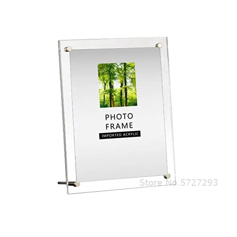 Standing desk A4 acrylic frame with screw photo picture display stand