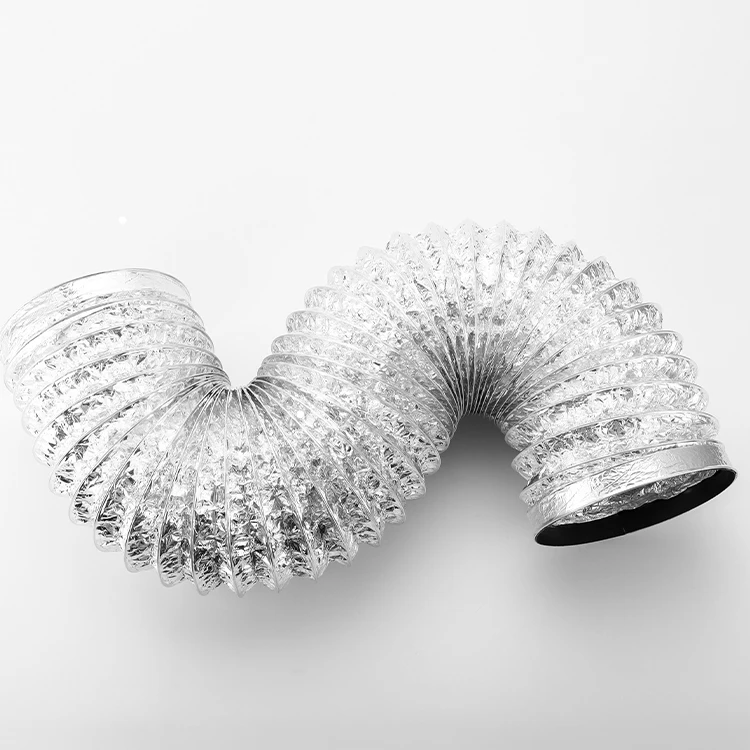 Aluminum Foil PET  Pipe Spiral Flexible Air Hose Duct Pipe Ventilation In Hvac Systems