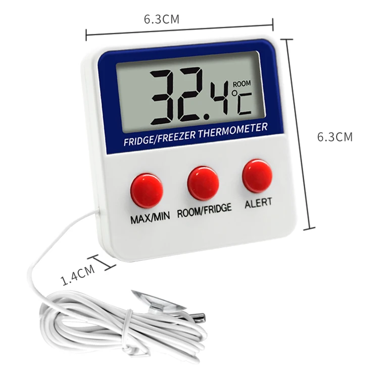 Freezer and Fridge Thermometer with Alarm Function Cold Room Temperature Gauge Digital Refrigerator Thermometer