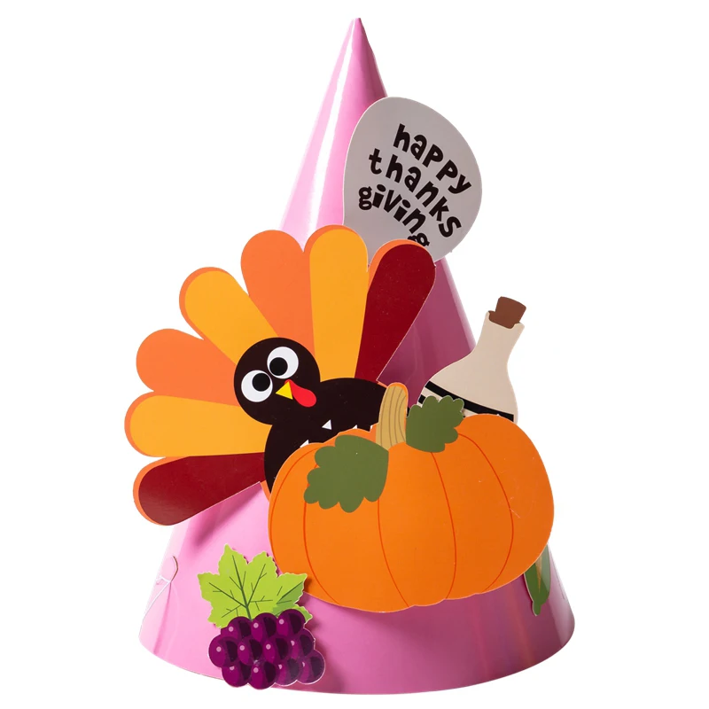 Thanksgiving hat handmade DIY making turkey hat Thanksgiving dress up performance activity supplies decoration homemade material
