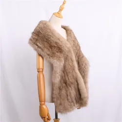 Высококачественный Женский вязаный шарф из 100% натурального соболиного меха, шарфы из натурального меха норки, женские модные зимние шарфы, Однотонный женский шарф