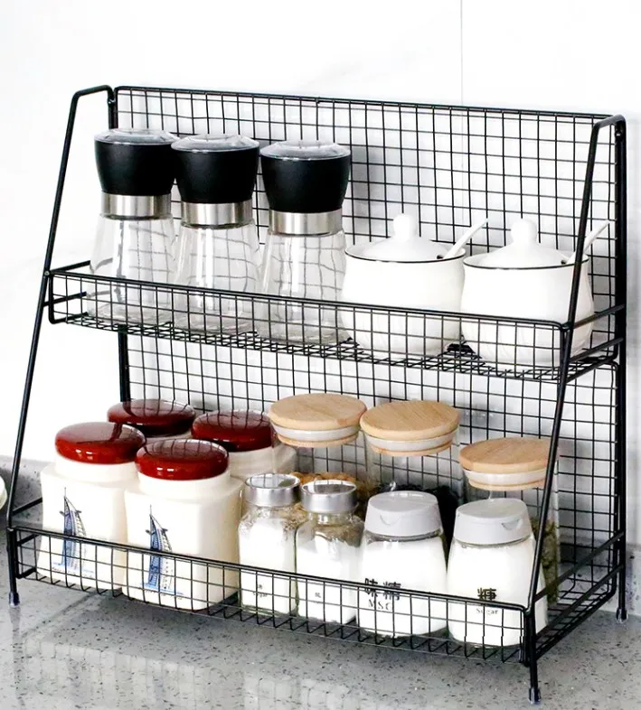 
Custom Metal Adjustable 2 tier kitchen spice rack organizer 