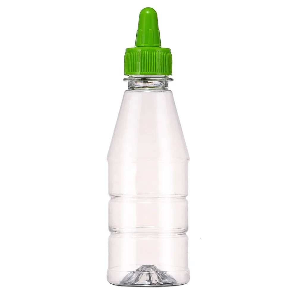 Competitive disposable Condiment container Non-Drip Plastic Squeeze Sauce jar Ketchup Chili Honey Hot Sauce Packaging Bottle