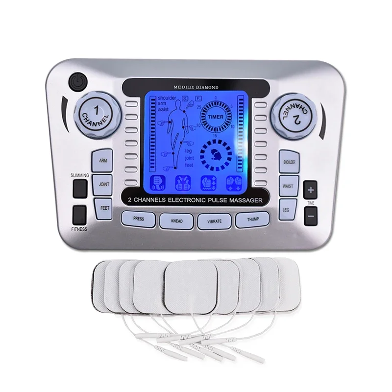 Myostimulator Therapeutic Apparatus Electric Pulse Massager Tens Therapy Machine EMS Muscle Stimulator