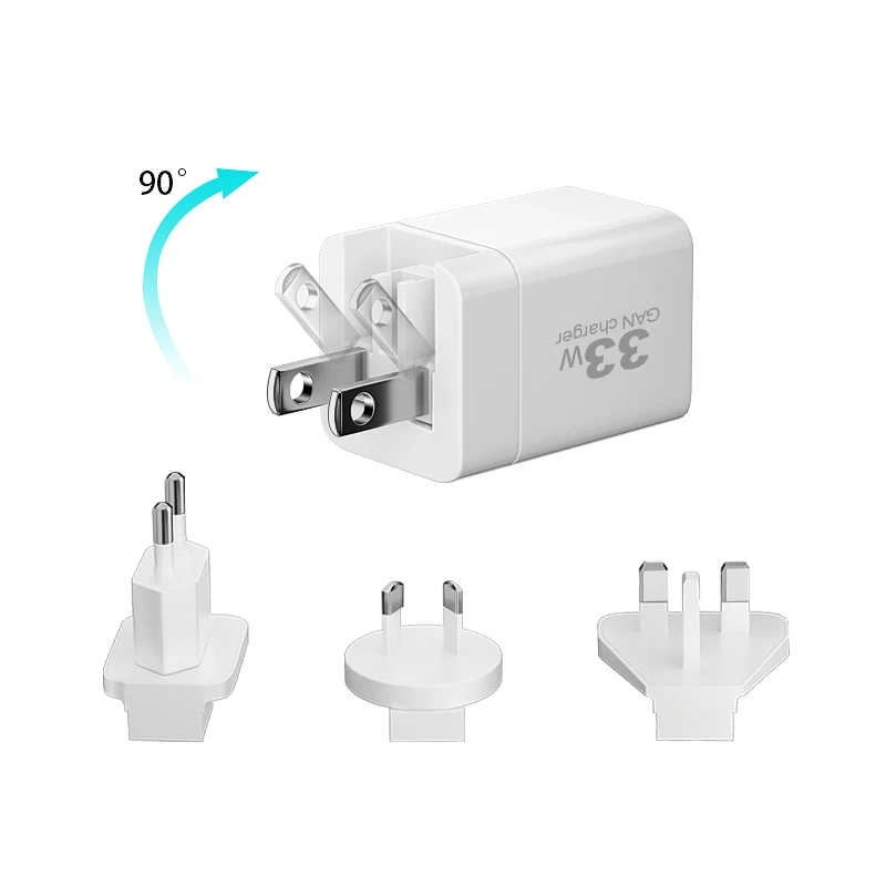 2 Ports  Laptop USB C PD Charger Adapter 33W  Gan Charger for MacBook