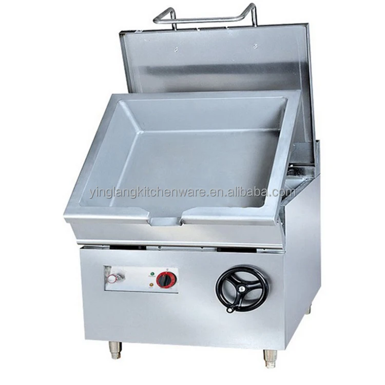 Commercial stainless steel kitchen equipment freestanding electric style Tilting pan use adjustable feet electric wok