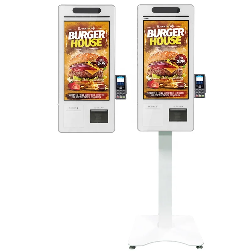 self service information checking kiosk terminal for restaurant /coffee shop/ new retail/store/mall/station