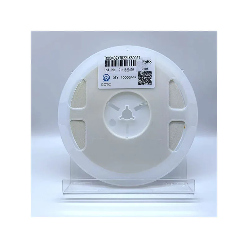 Cultilayer Ceramic Capacitors CCTC TCC0402X7R221K500AT SMT 0402/1005 X7R 220pF 50V  Precision Surface Mount Capacitor