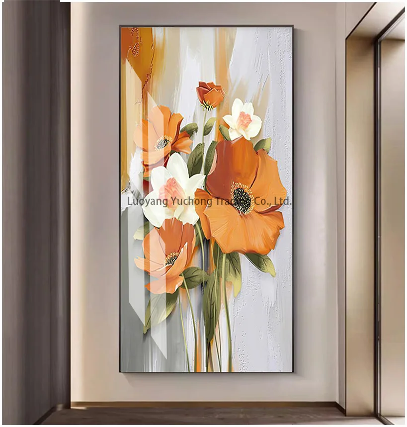 60*120cm Modern style abstract flower tableau mural home decorations wall painting crystal porcelain art painting