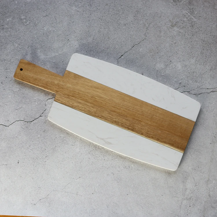 New Product Home Decoration 38x18cm Rectangle Natural Marble Wood Cutting Board