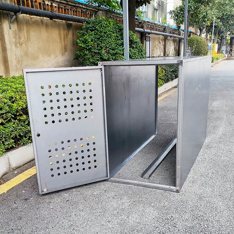 Outdoor Metal Motorcycle Hard Waterproof Eco-Friendly Parking Custom Made Heavy Duty Garage Cabinet Storage