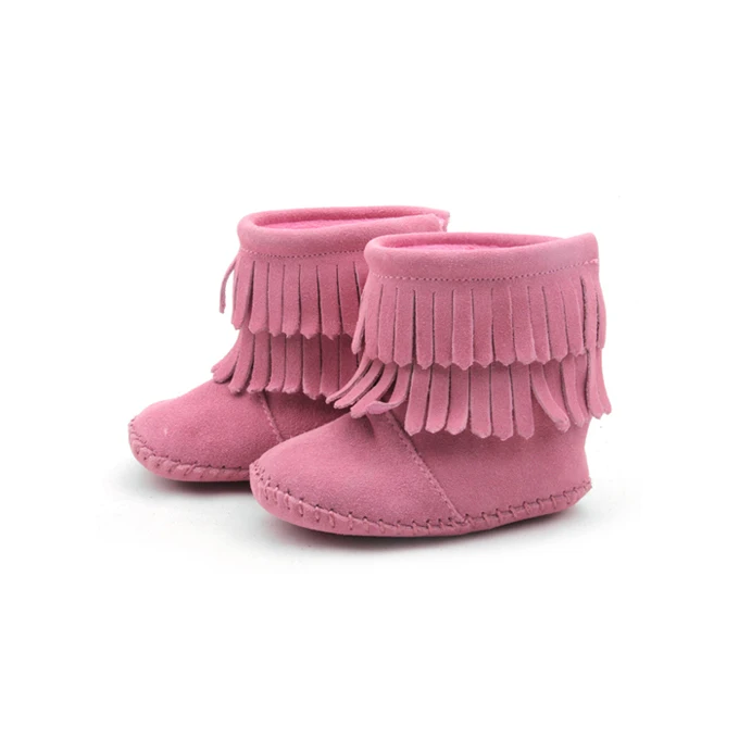  2021 Low MOQ Fashion Winter Girls Baby Shoes Genuine Leather Soft Sole Kid Chelsea