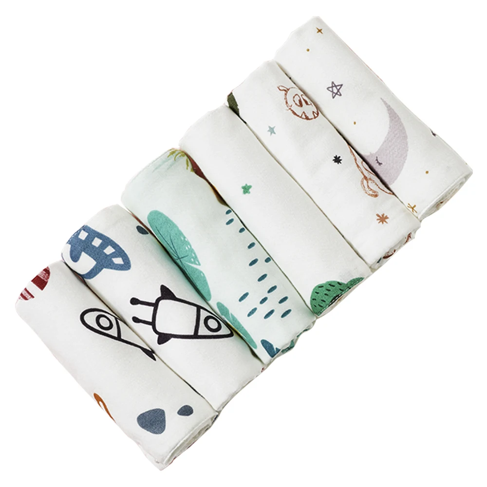 Babygreat 6 слой естественная Муслин Хлопок мочалки мягкие для новорожденных, детское полотенце для лица и муслин многоразовые полотенца для малышей подарок 6 шт.