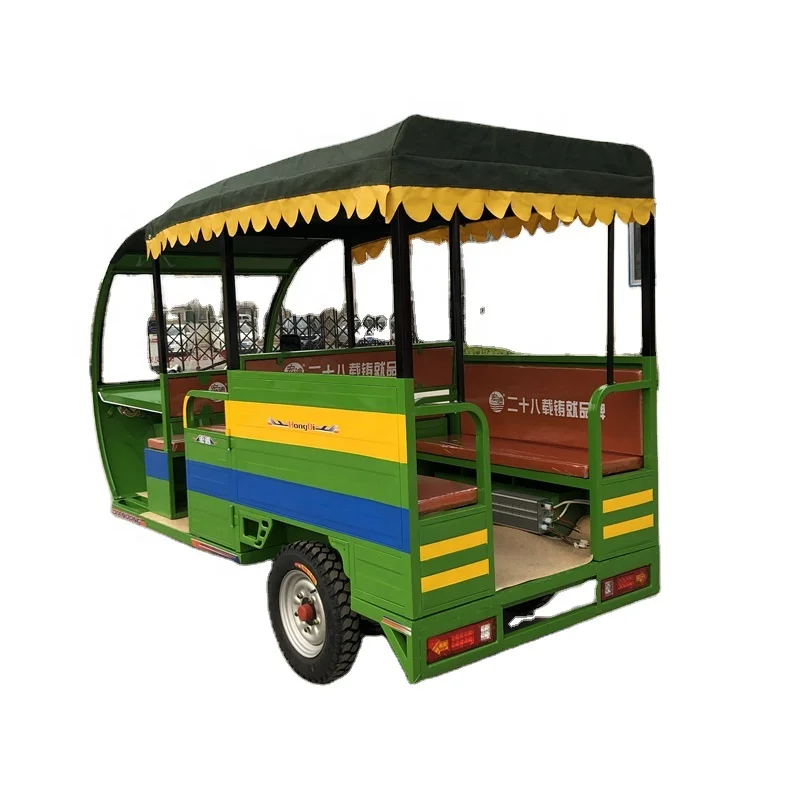 Electric Battery Changli Hot SaleBajaji Auto 60v 1000w Strong Power Three Wheel Electric Passenger Tricycle Rickshaw
