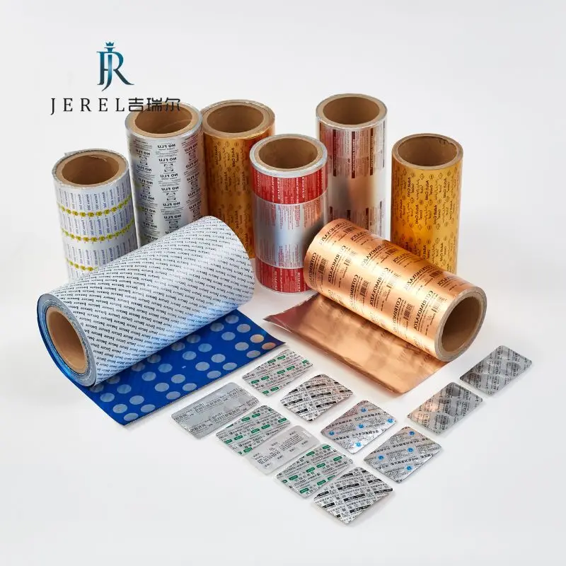 JEREL PTP алюминиевый пластиковый лист ПВХ PVDC термогерметизирующая упаковка фольга медицинская алюминиевая