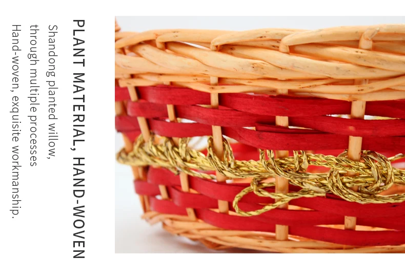 Jinliu gift wicker baskets with handle wholesale basket in bulk fruit