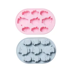Ecochoose Wholesale 9 Grid Custom Cute DIY Easter Gift Candy Chocolate Fondant Baking Mould Tray Silicone Cake Mold