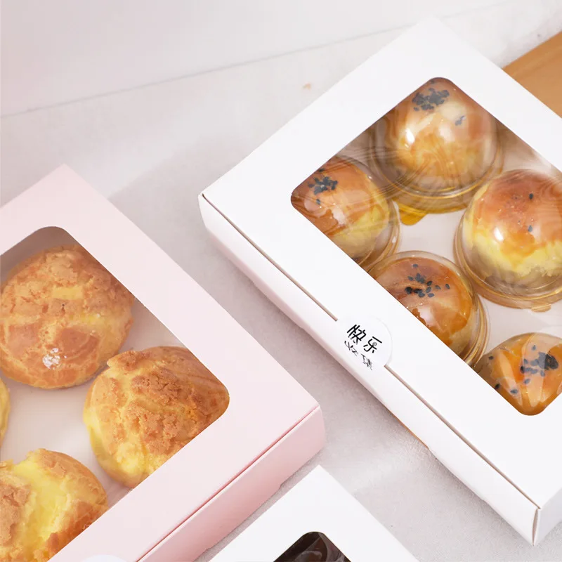 Hot Selling Brown Food Grade Materials Great Quality Frozen Dessert Tiramisu Cake Dessert Packaging Boxes with Window