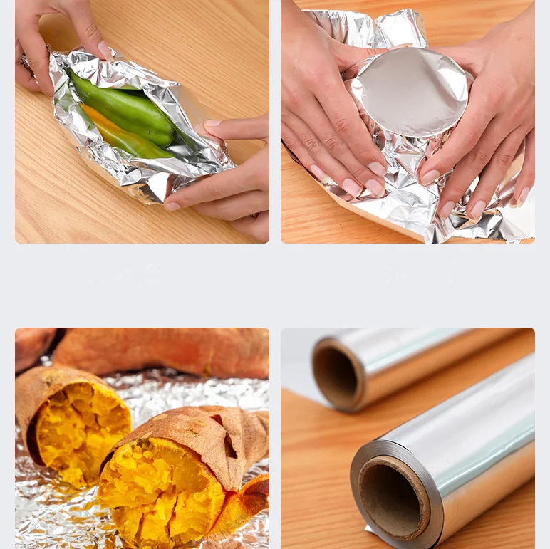 YURUI Food grade Household 30cm falcon tin foil roll thickened paper aluminum foil roll aluminum foil for kitchen use