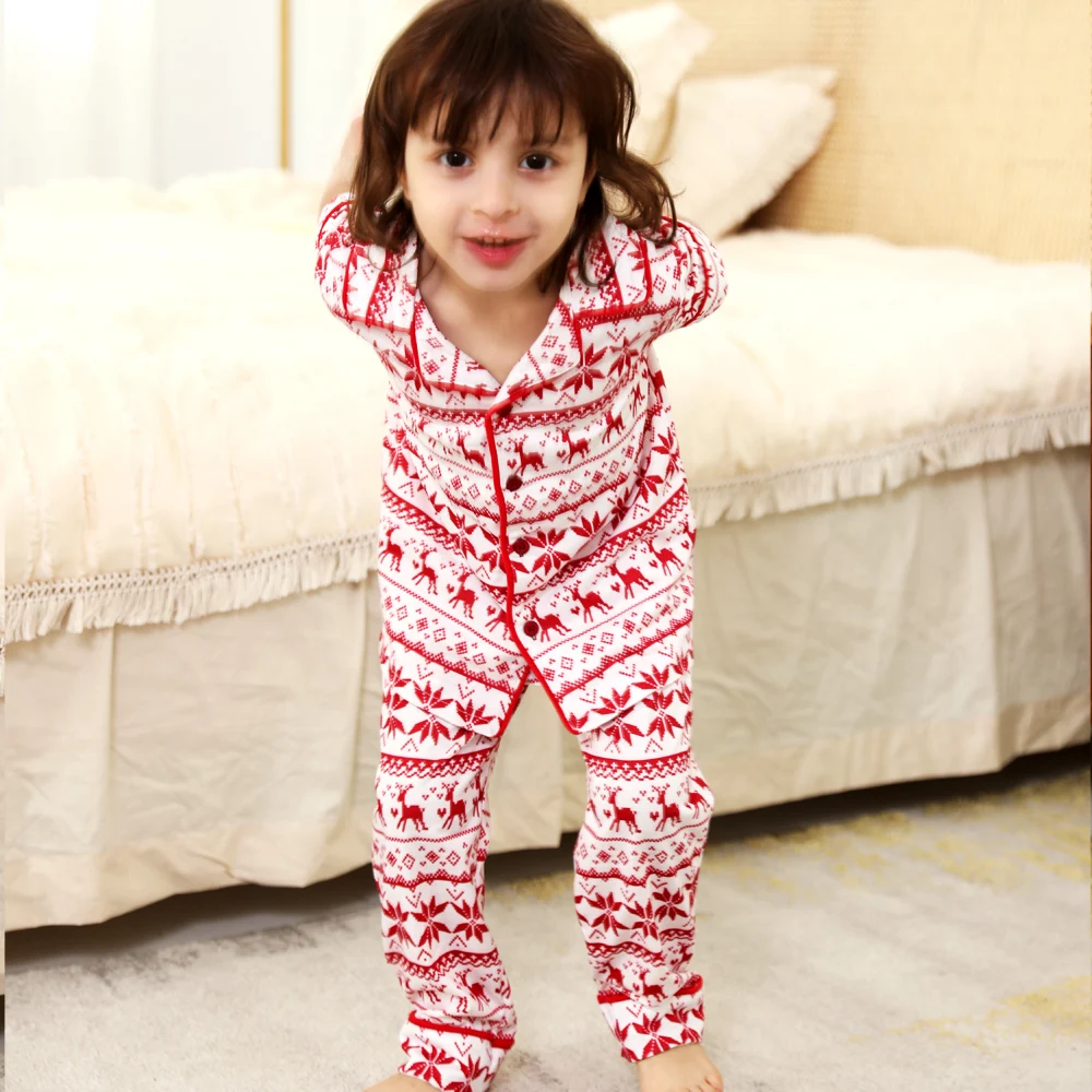  2021 New Design Christmas family Matching pajamas Dad Mom Boys Girls Baby Sets Short sleeve Loungewear Family