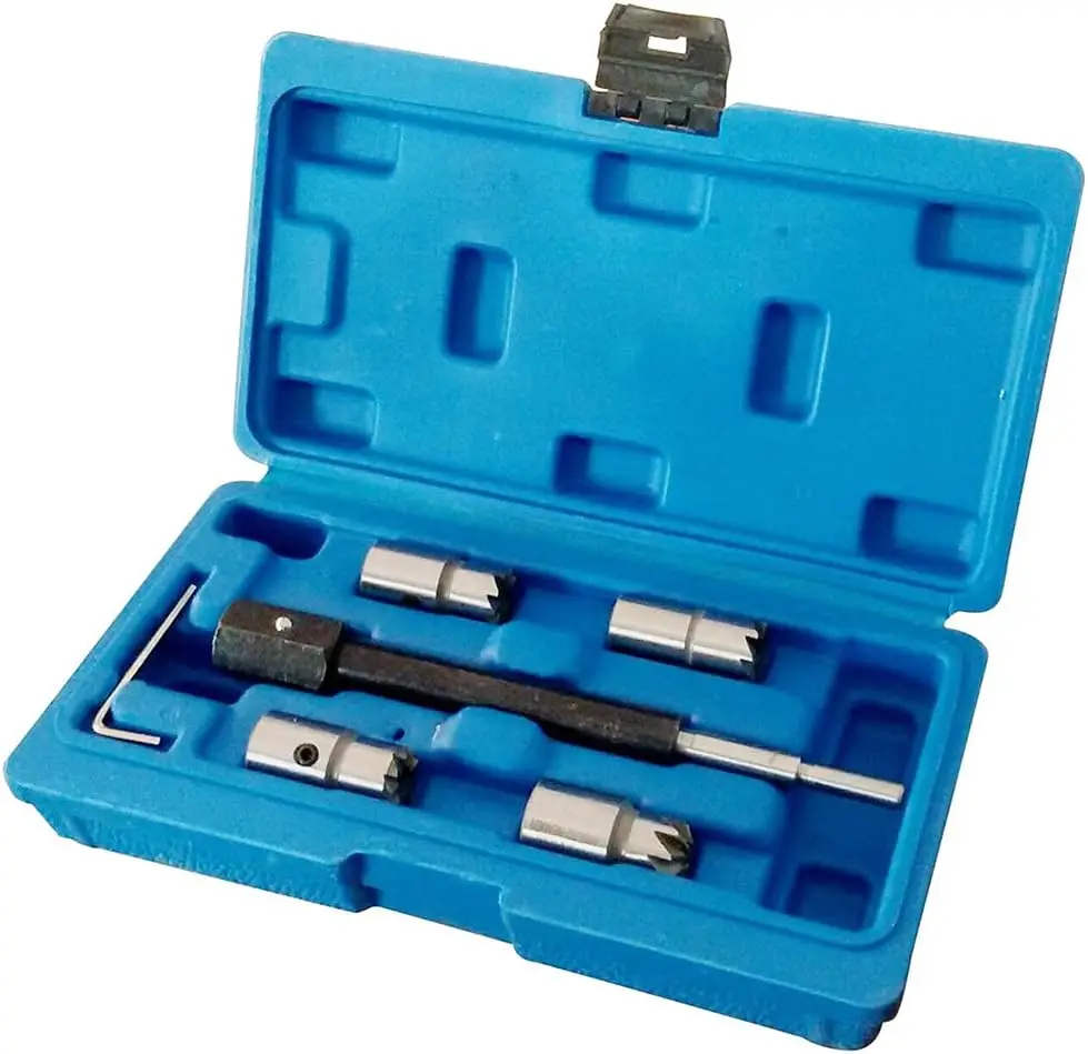 Automobile Diesel Fuel Injector Seat Cleaning Kit 5 Pieces Durable and Wear-Resistant Hand Tools Auto Repair Tools
