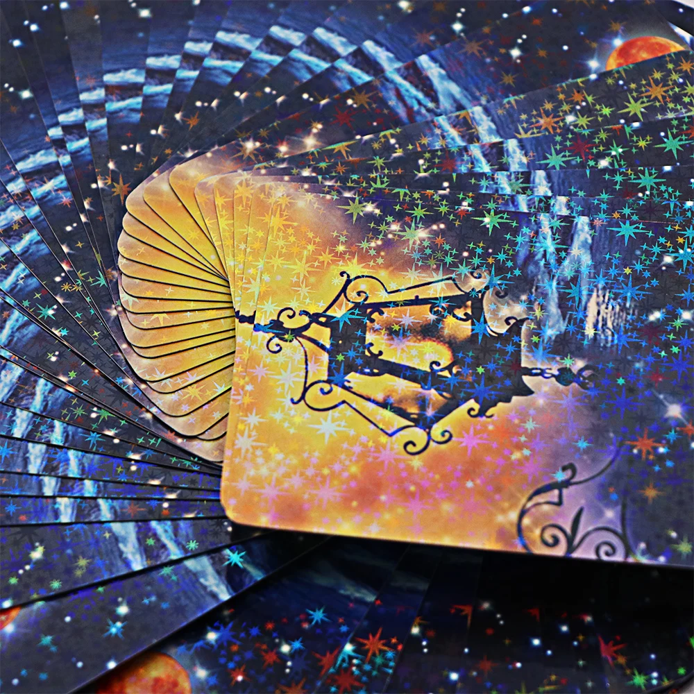 Custom Printing Foil Make Deck Holographic Trading Lenormand Tarot Card With Magnetic Flip Box