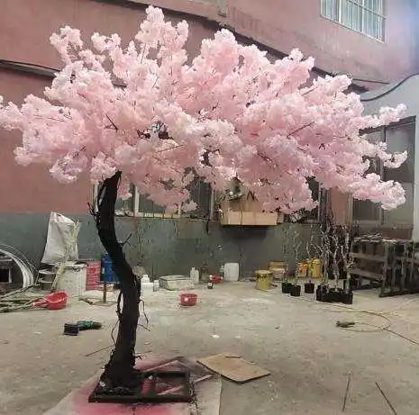 High Simulation Artificial Cherry Blossom Tree Arch Silk Cherry Blossom Tree for Wedding Decoration Tree Fiberglass