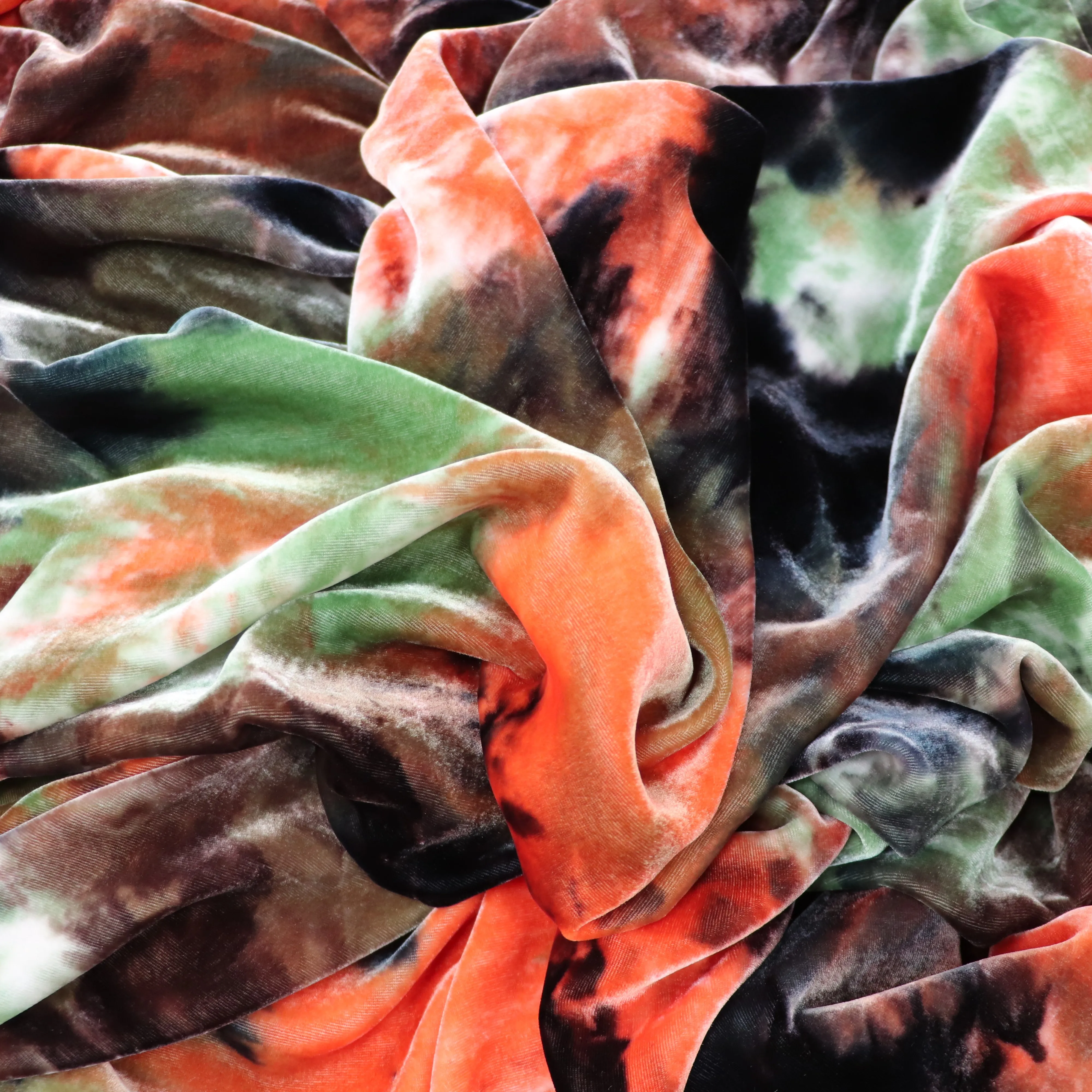 Fashion Tie dye  silk velvet  Fabrics Super Soft Comfortable  TIE DYE silk  Velvet for woven Fabrics