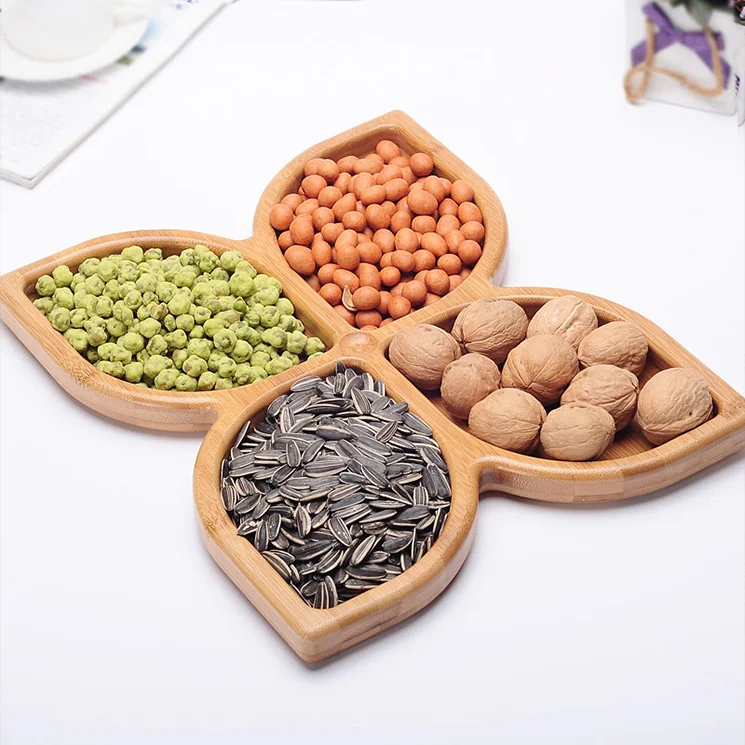 Latest Design Natural Bamboo Wooden Food Serving Cutlery bamboo serving platter for Sale