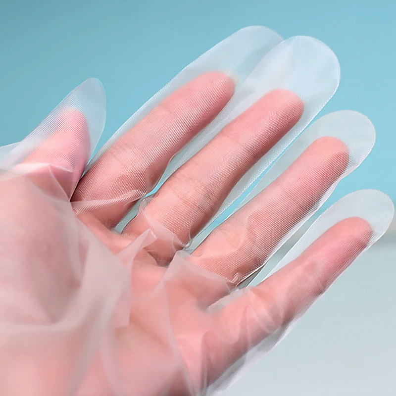 Tpe gloves disposable plastic tpe gloves 500 pairs disposable clear plastic pe gloves food