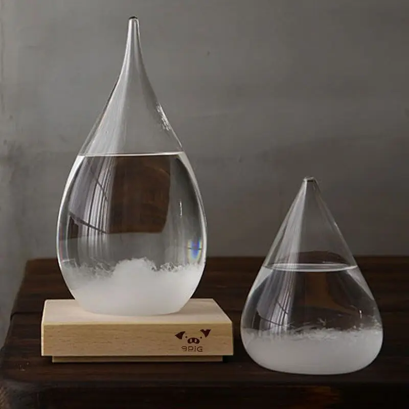 Christmas Gift Teardrop Storm Glass creative Stylish Desktop Droplet Storm Glass Crafts Weather Storm Forecast Predictor