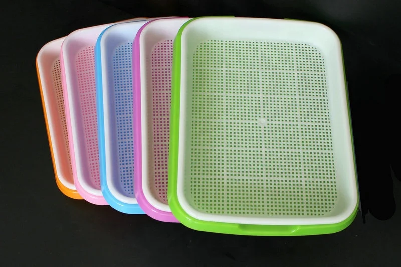 Seed Sprouter Tray Soil-Free Food Grade PP Healthy Wheatgrass Grower Tray