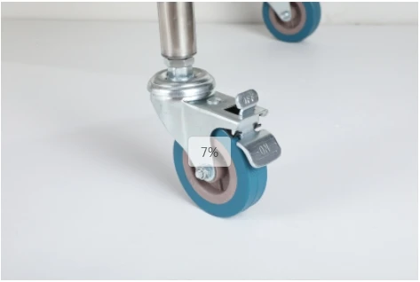 Medical Stainless Steel  2 Shelves Hospital Dressing Trolley With Two Drawers