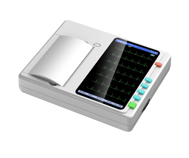 Portable 6-Channel ECG Machine  High Resolution Digital ECG Machine