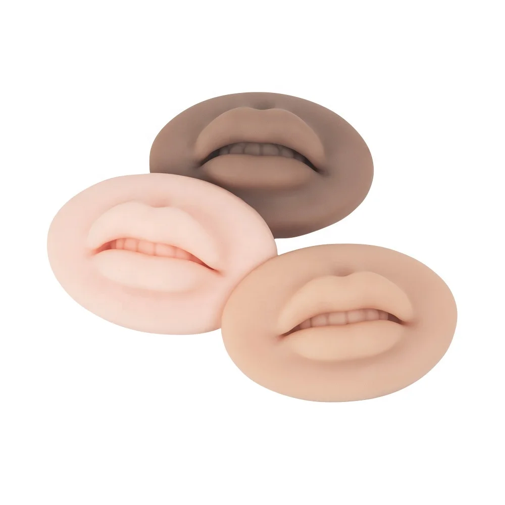 Mouth Open Silicone Soft Realistic Latex Human Lip Blush Mold Model Permanent Makeup Microblading Tattoo 3D Lip Practice Skin
