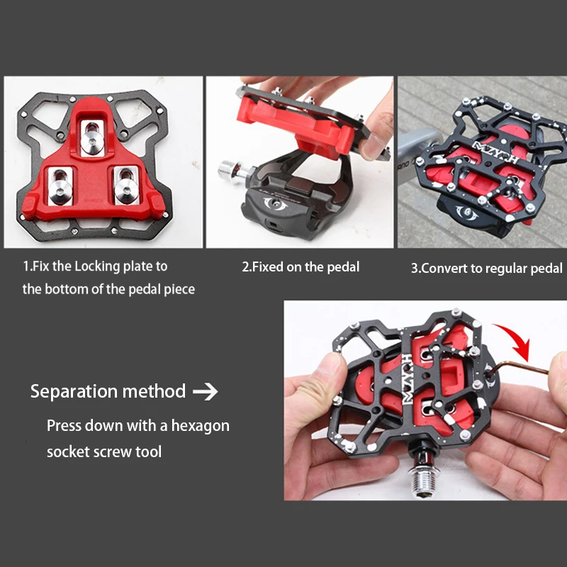 Bicycle Pedal Platform Adapters Cycling Shoes Cleats for SPD Road MTB Adapter Fit Selflocking Pedal Bike Accessories