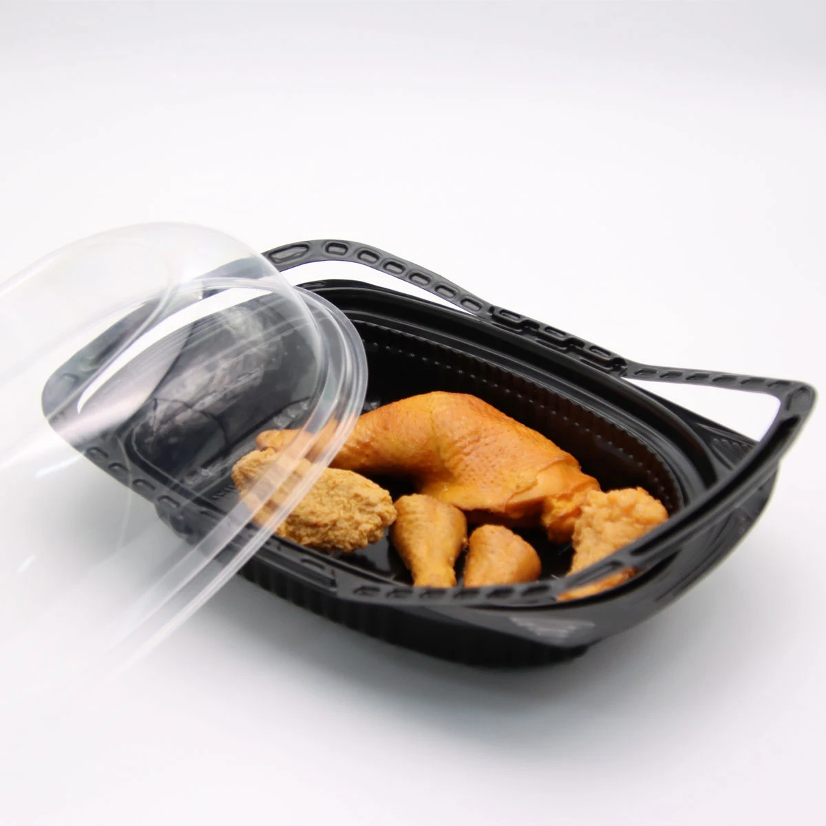 Factory wholesale Disposable Packaging Roast Chicken Storage Container Box With Clear Lid